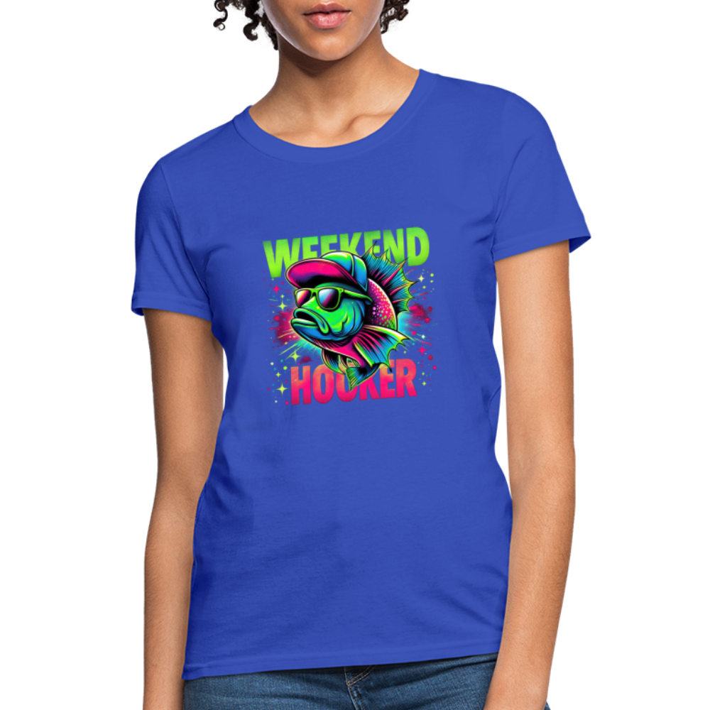 Weekend Hooker (Fishing) Women's T-Shirt - royal blue