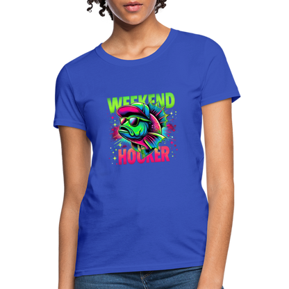 Weekend Hooker (Fishing) Women's T-Shirt - royal blue