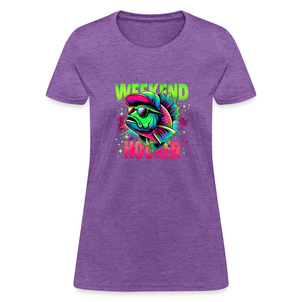 Weekend Hooker (Fishing) Women's T-Shirt - purple heather