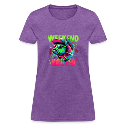 Weekend Hooker (Fishing) Women's T-Shirt - purple heather