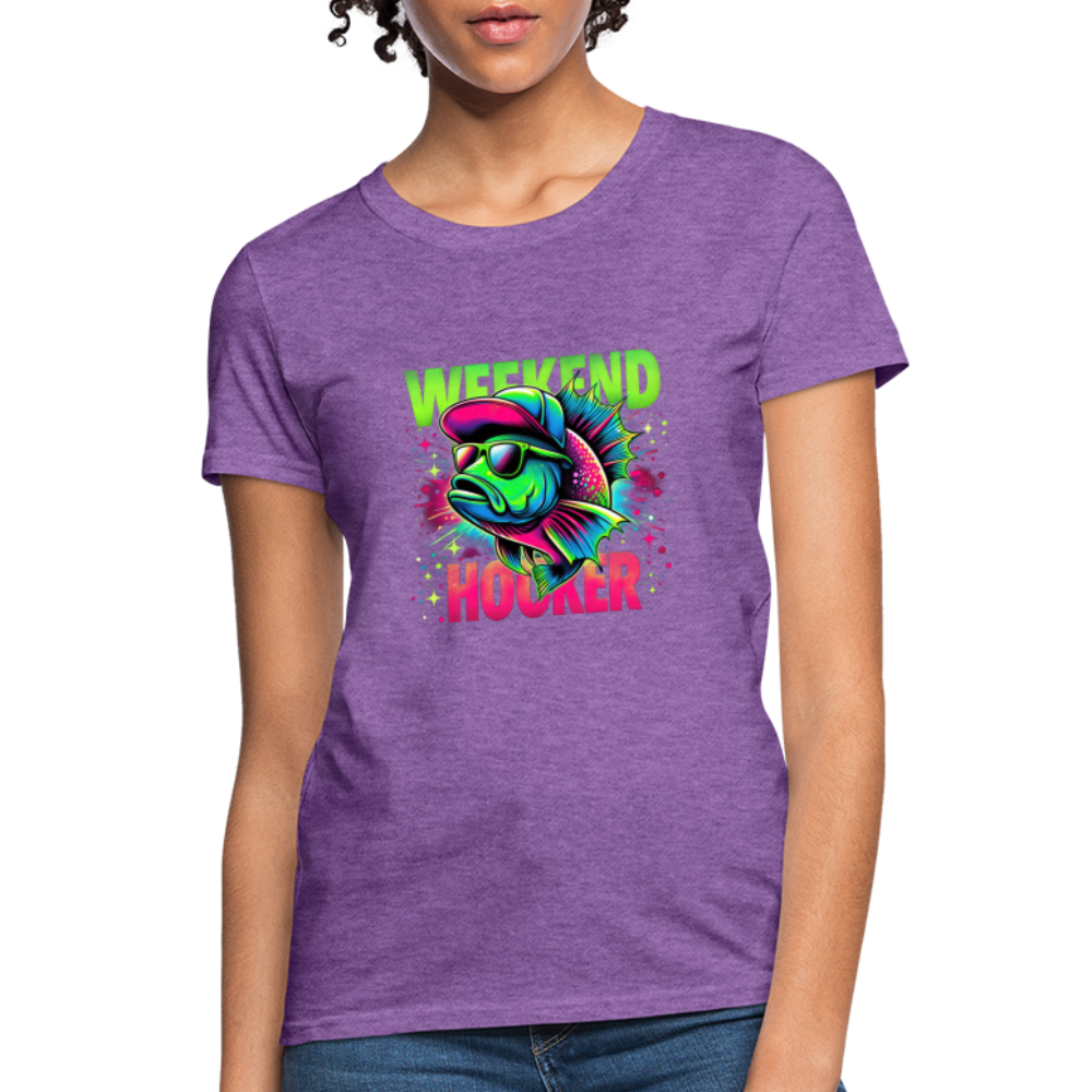 Weekend Hooker (Fishing) Women's T-Shirt - purple heather