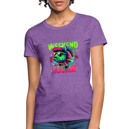 Weekend Hooker (Fishing) Women's T-Shirt - purple heather