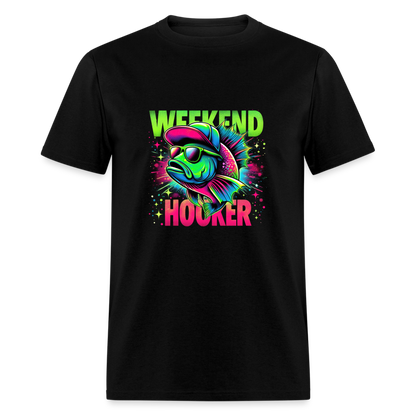 Weekend Hooker (Fishing) T-Shirt - black