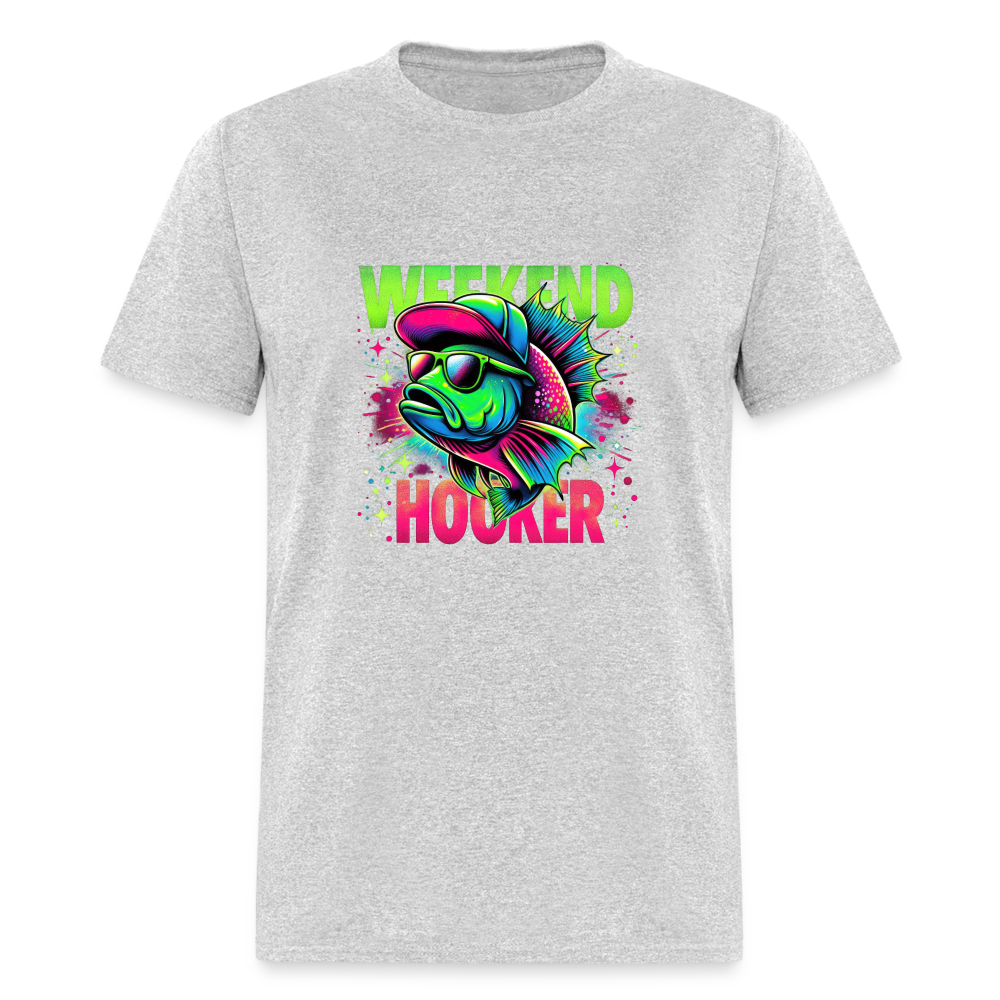 Weekend Hooker (Fishing) T-Shirt - heather gray