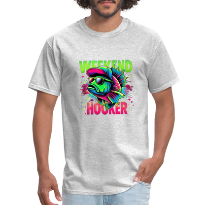 Weekend Hooker (Fishing) T-Shirt - heather gray