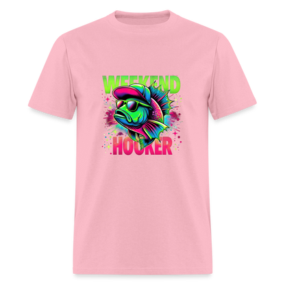 Weekend Hooker (Fishing) T-Shirt - pink