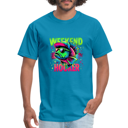 Weekend Hooker (Fishing) T-Shirt - turquoise