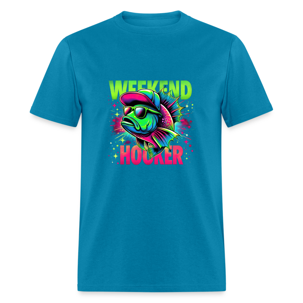 Weekend Hooker (Fishing) T-Shirt - turquoise