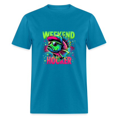 Weekend Hooker (Fishing) T-Shirt - turquoise