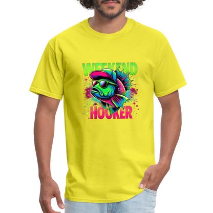 Weekend Hooker (Fishing) T-Shirt - yellow