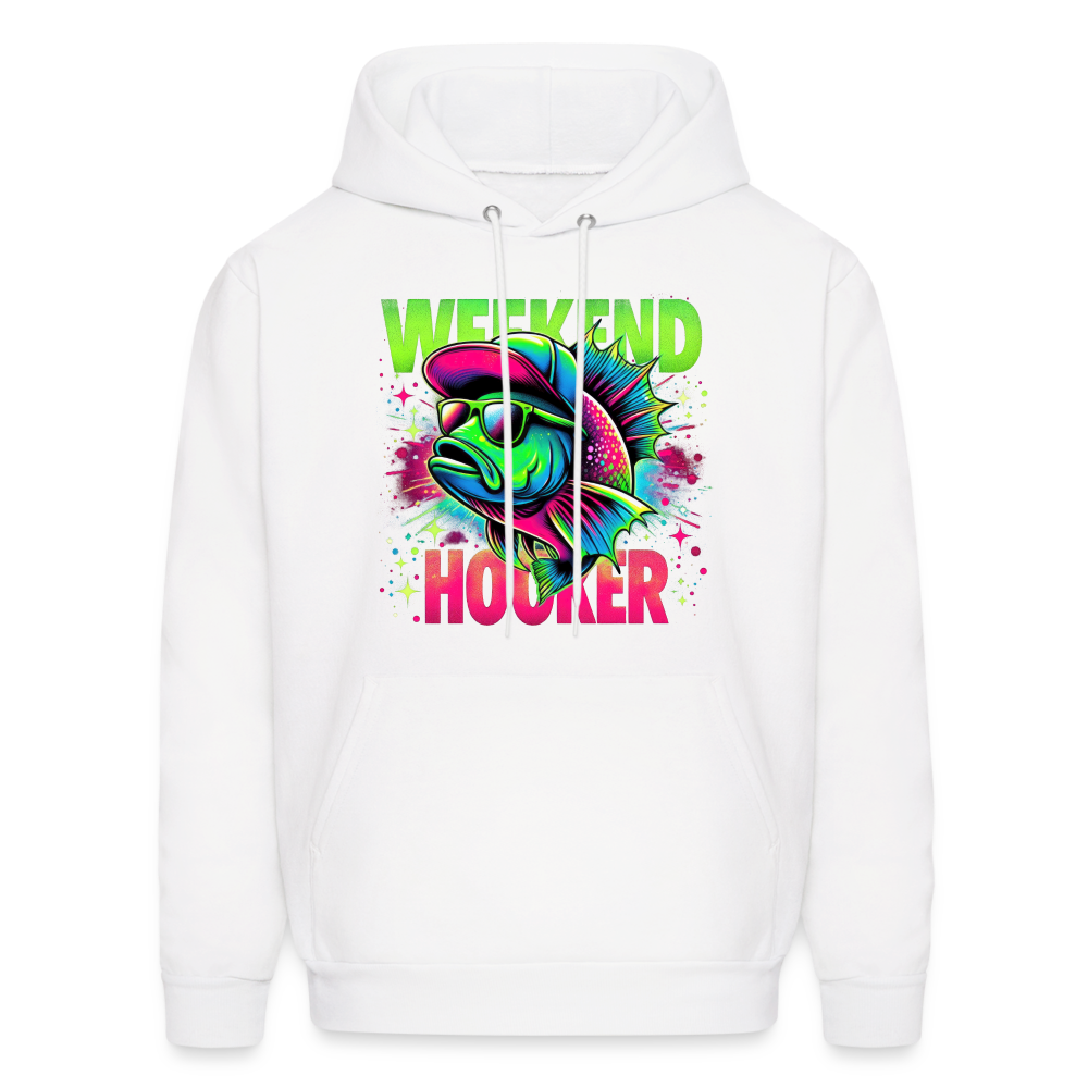 Weekend Hooker (Fishing) Hoodie - white