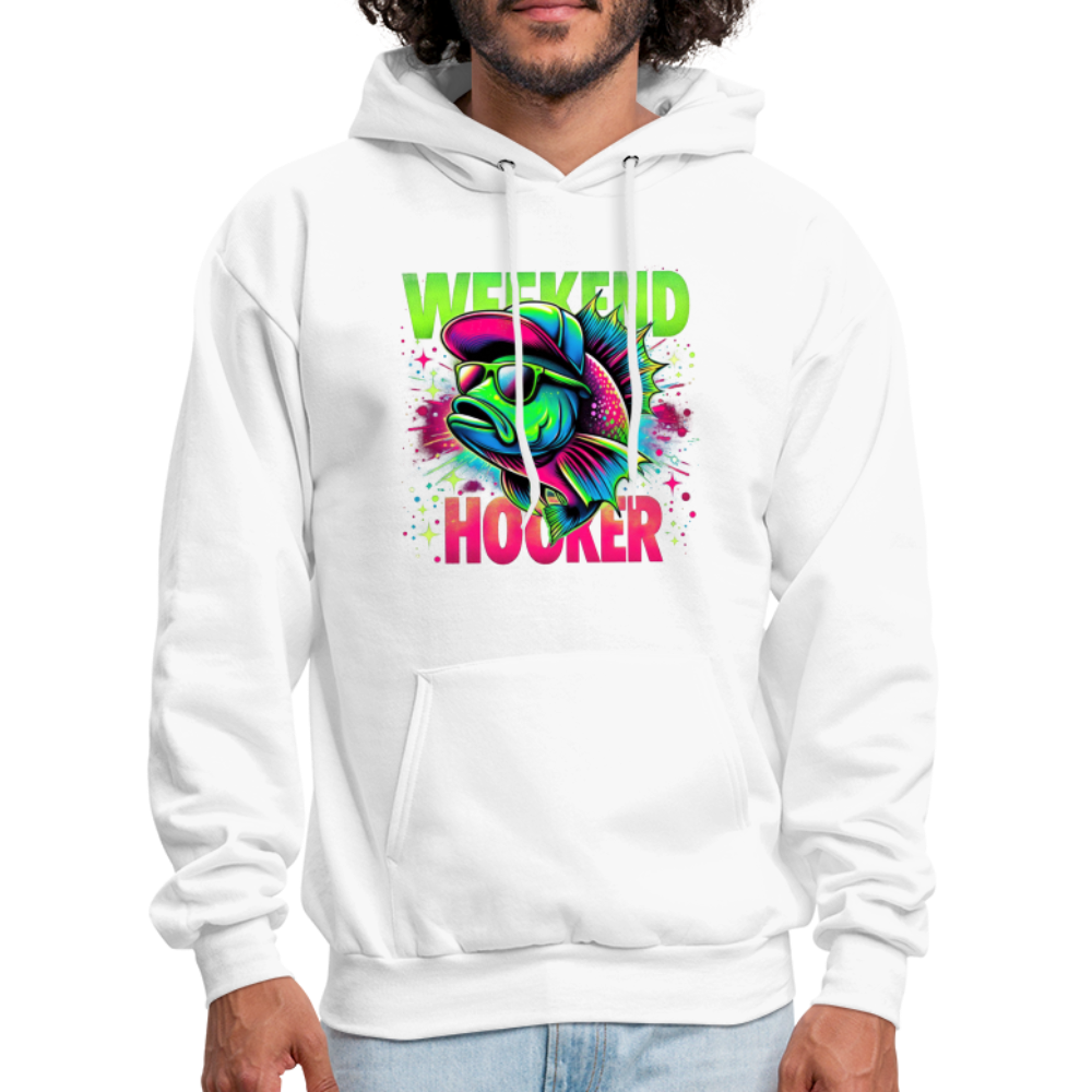 Weekend Hooker (Fishing) Hoodie - white