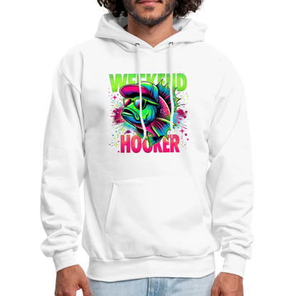 Weekend Hooker (Fishing) Hoodie - white