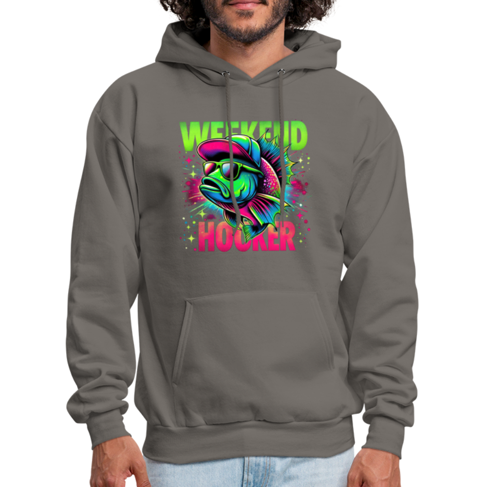 Weekend Hooker (Fishing) Hoodie - asphalt gray