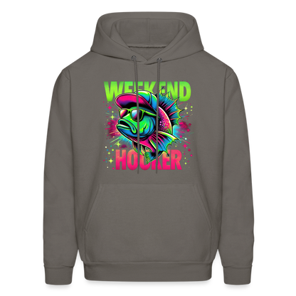 Weekend Hooker (Fishing) Hoodie - asphalt gray