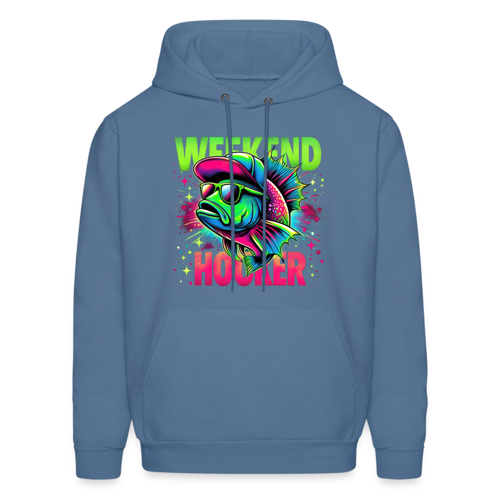 Weekend Hooker (Fishing) Hoodie - denim blue