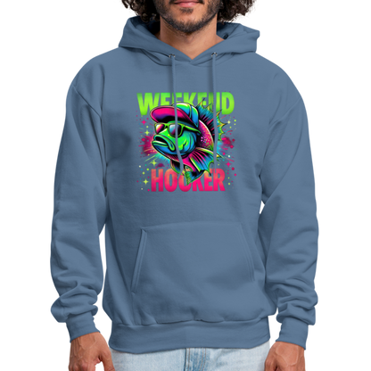 Weekend Hooker (Fishing) Hoodie - denim blue