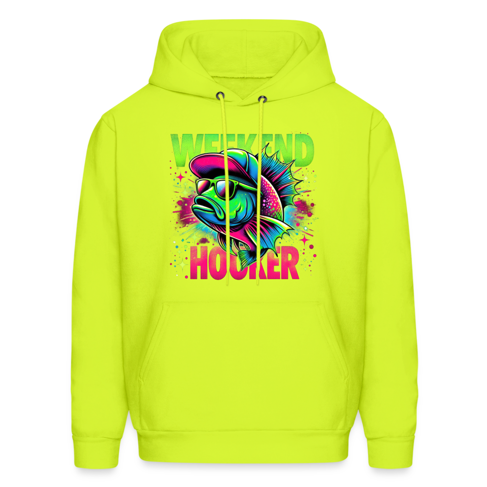 Weekend Hooker (Fishing) Hoodie - safety green