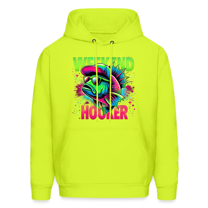 Weekend Hooker (Fishing) Hoodie - safety green