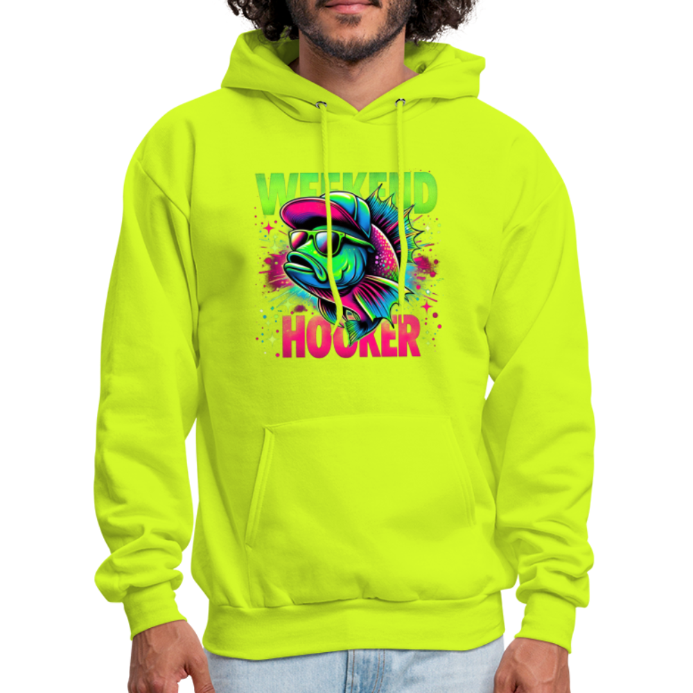 Weekend Hooker (Fishing) Hoodie - safety green