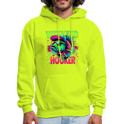 Weekend Hooker (Fishing) Hoodie - safety green