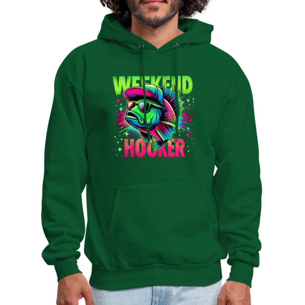 Weekend Hooker (Fishing) Hoodie - forest green