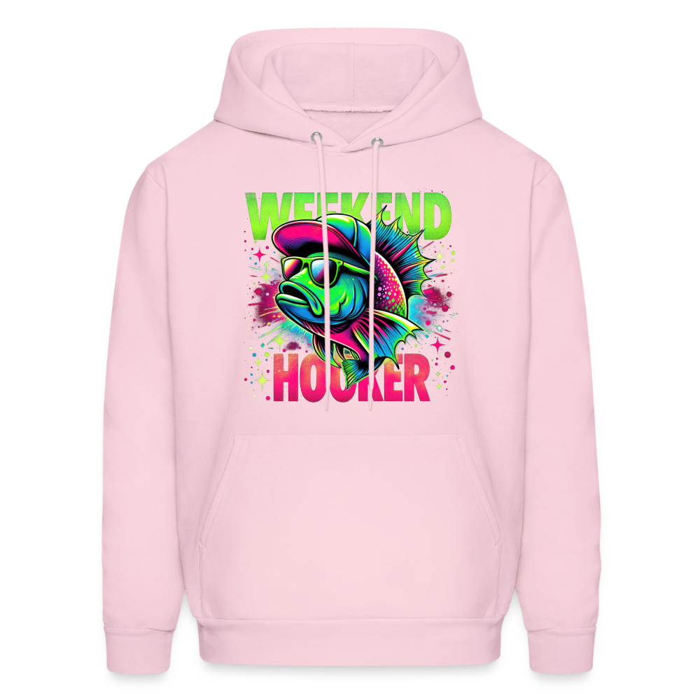 Weekend Hooker (Fishing) Hoodie - pale pink