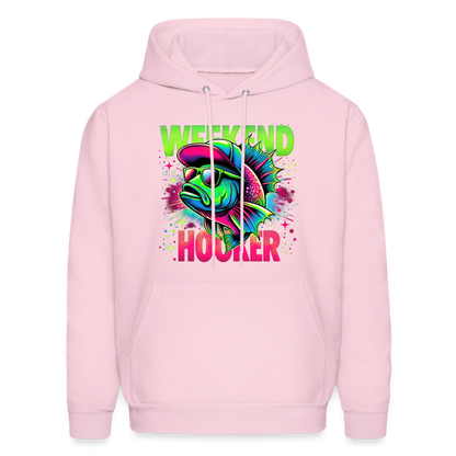 Weekend Hooker (Fishing) Hoodie - pale pink