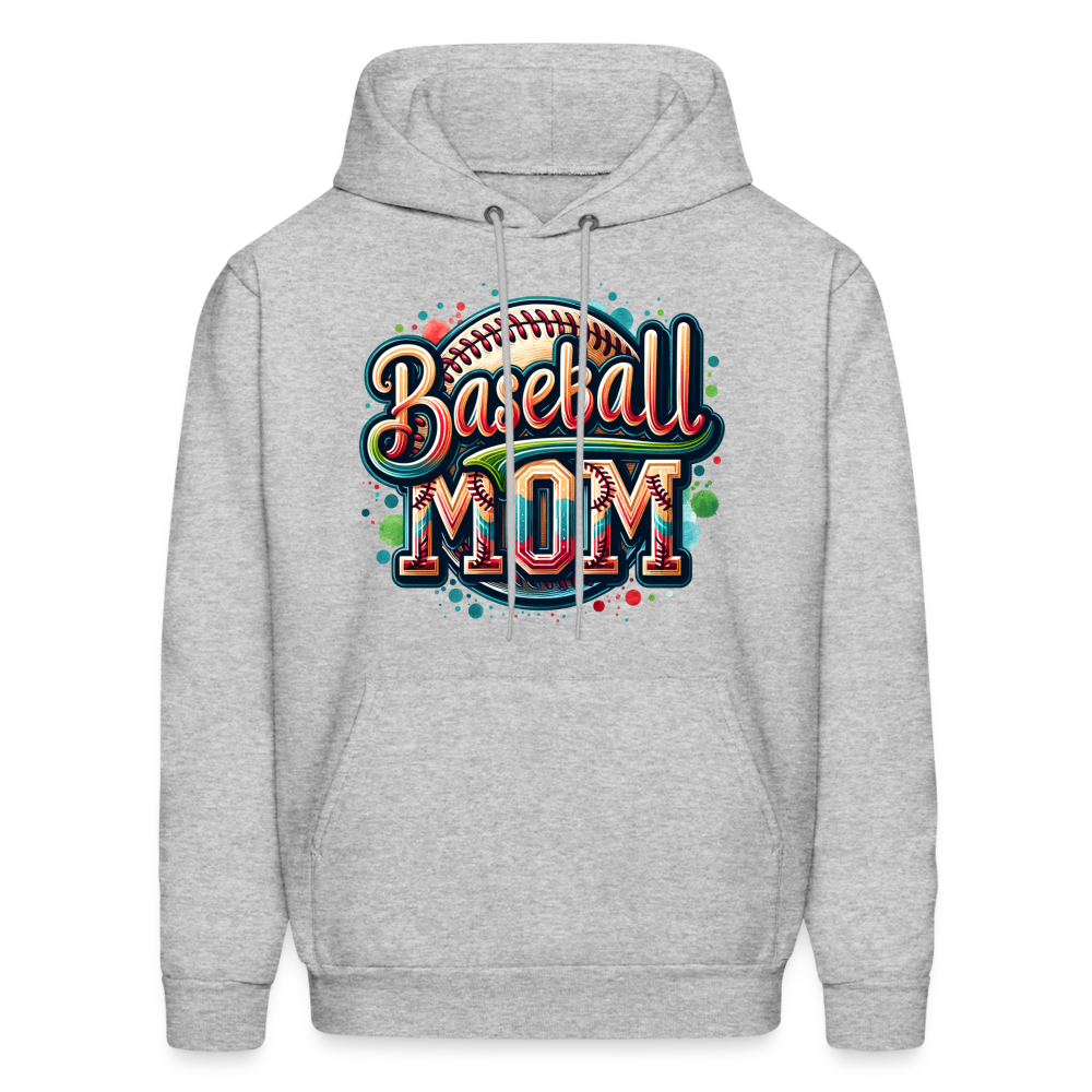 Baseball Mom Hoodie - heather gray