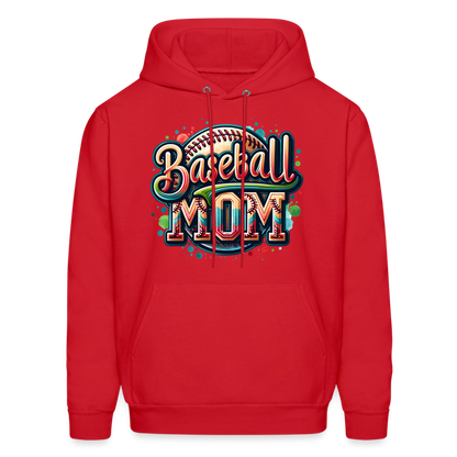 Baseball Mom Hoodie - red