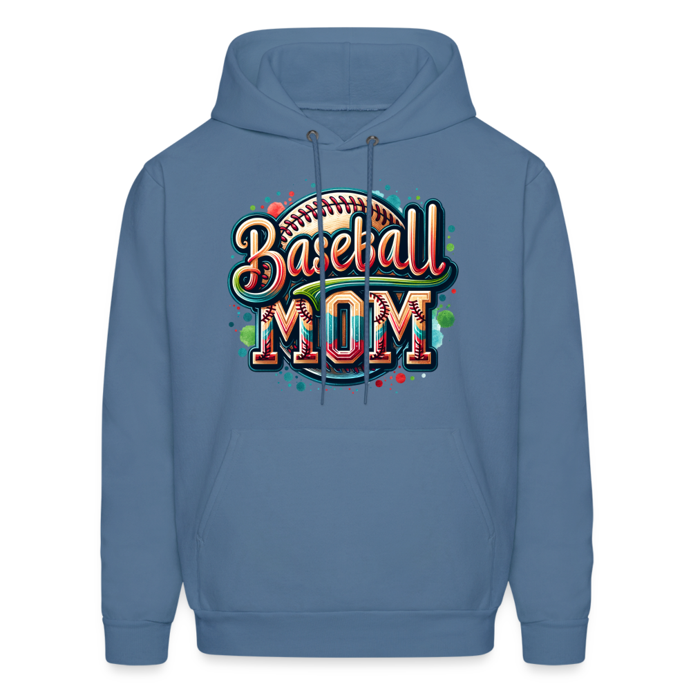 Baseball Mom Hoodie - denim blue