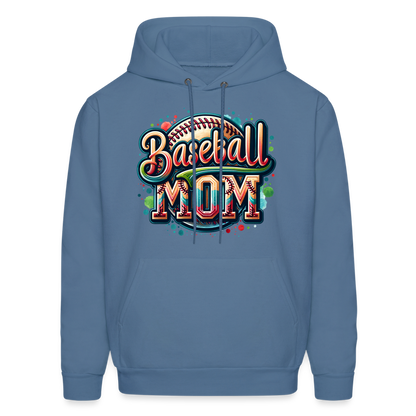 Baseball Mom Hoodie - denim blue