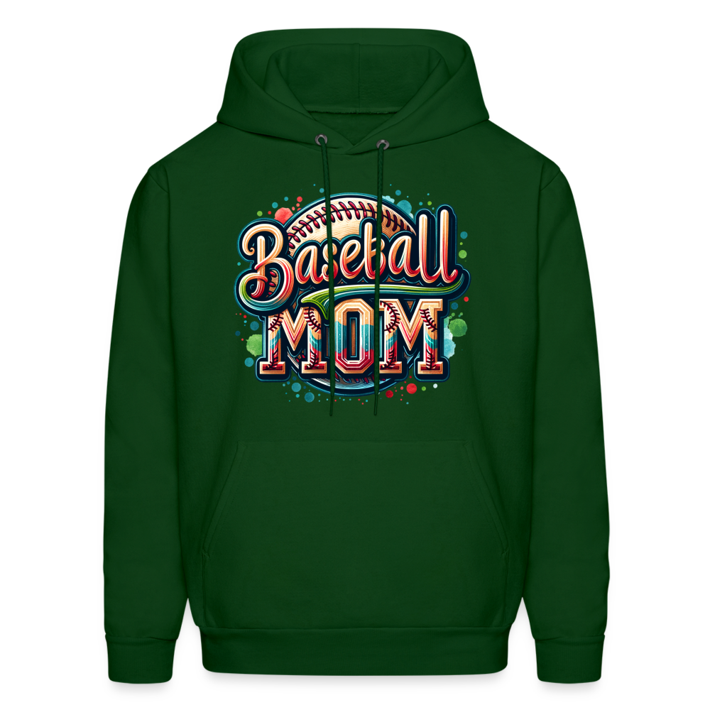 Baseball Mom Hoodie - forest green