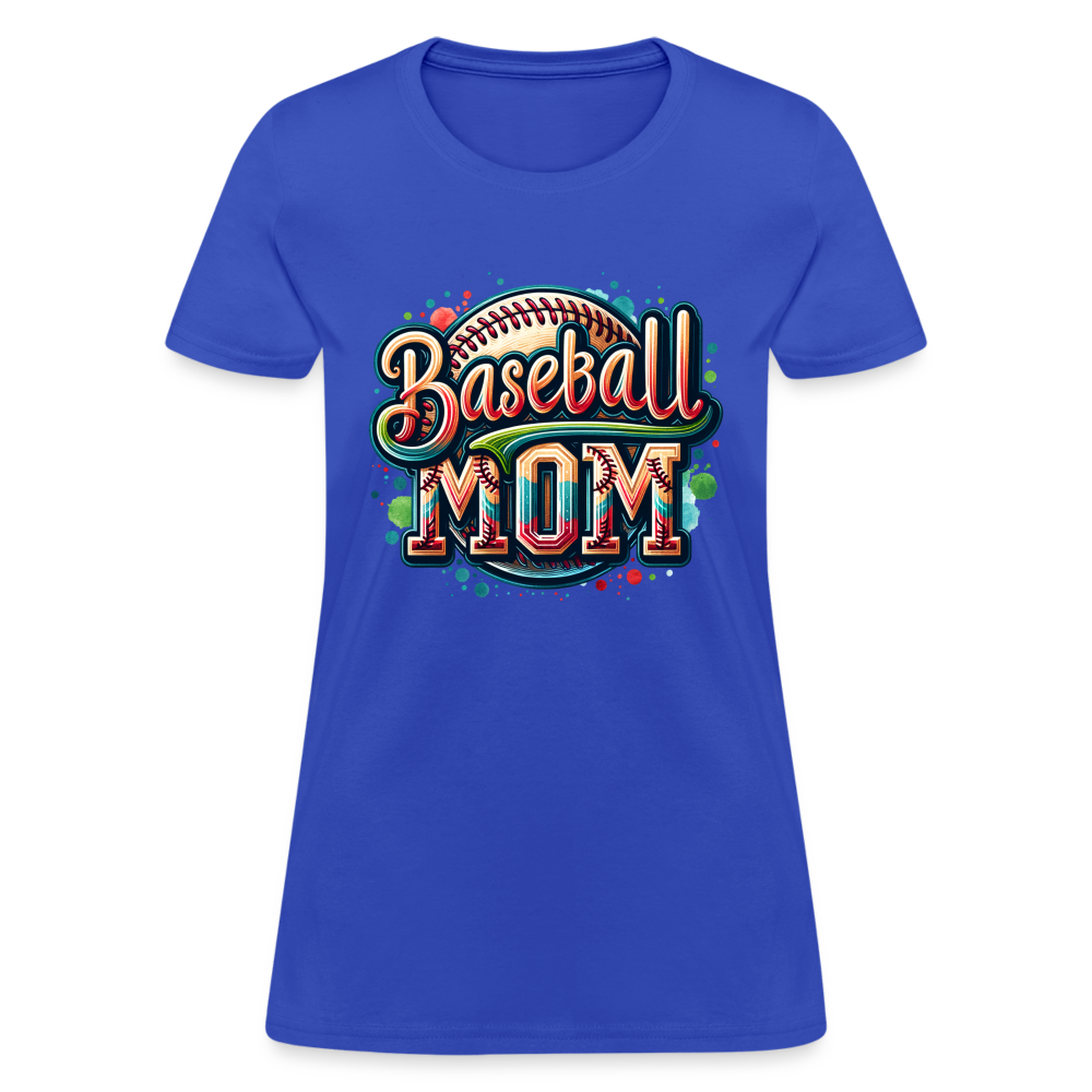 Baseball Mom Women's T-Shirt - royal blue