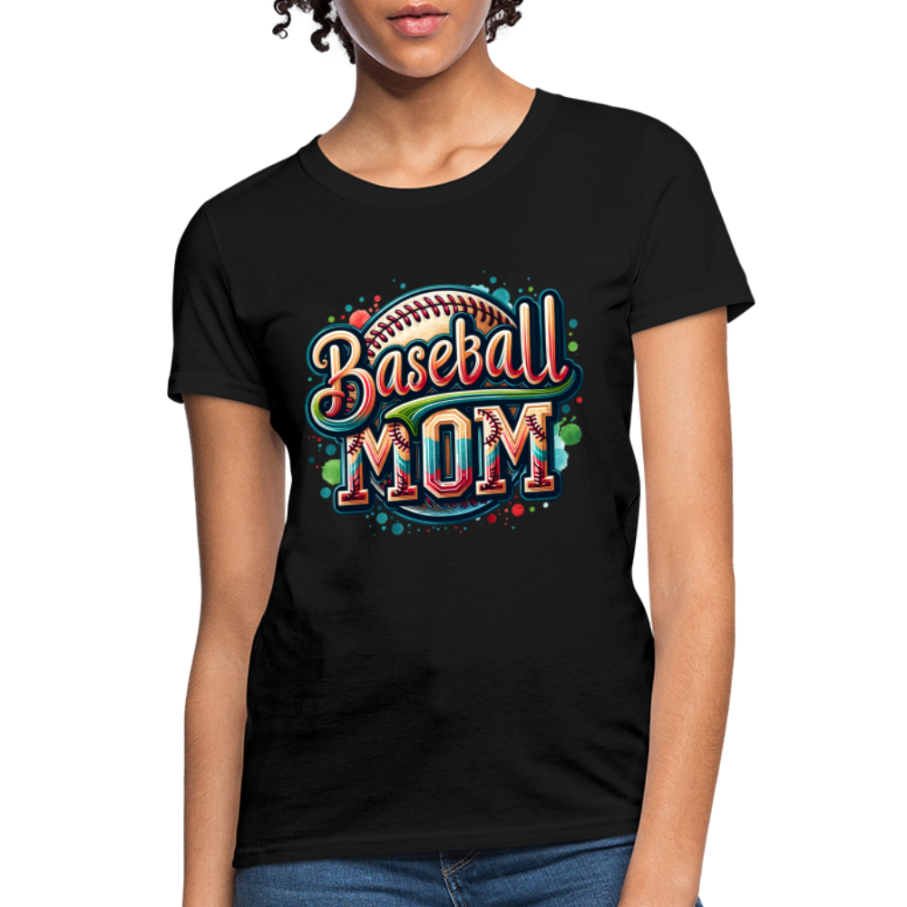 Baseball Mom Women's T-Shirt - black