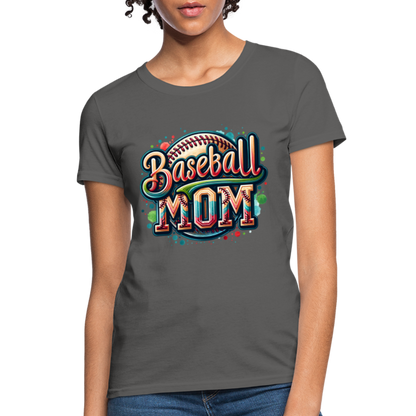 Baseball Mom Women's T-Shirt - charcoal