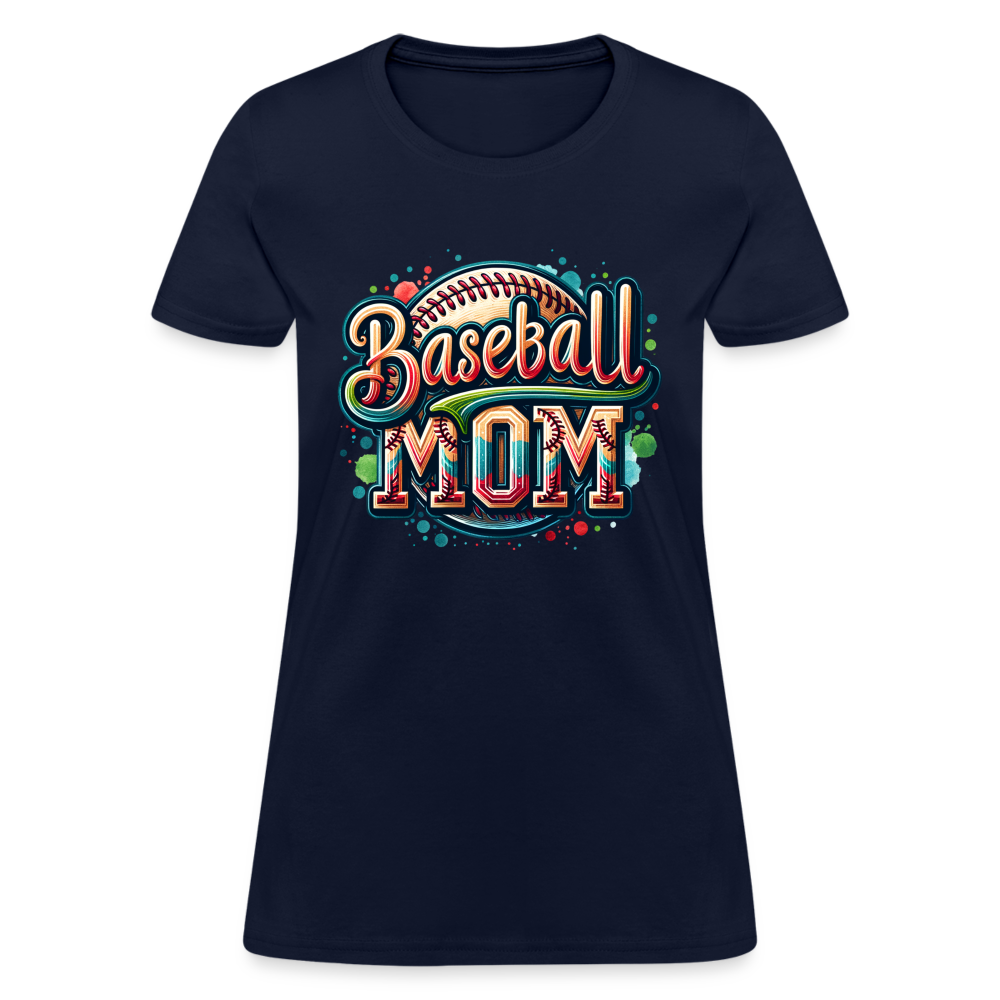 Baseball Mom Women's T-Shirt - navy