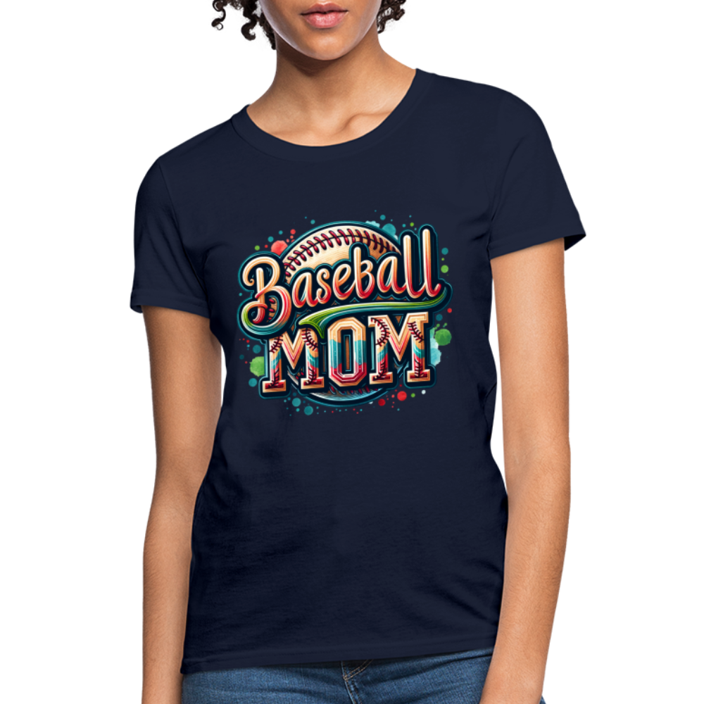 Baseball Mom Women's T-Shirt - navy