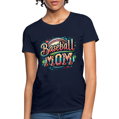 Baseball Mom Women's T-Shirt - navy