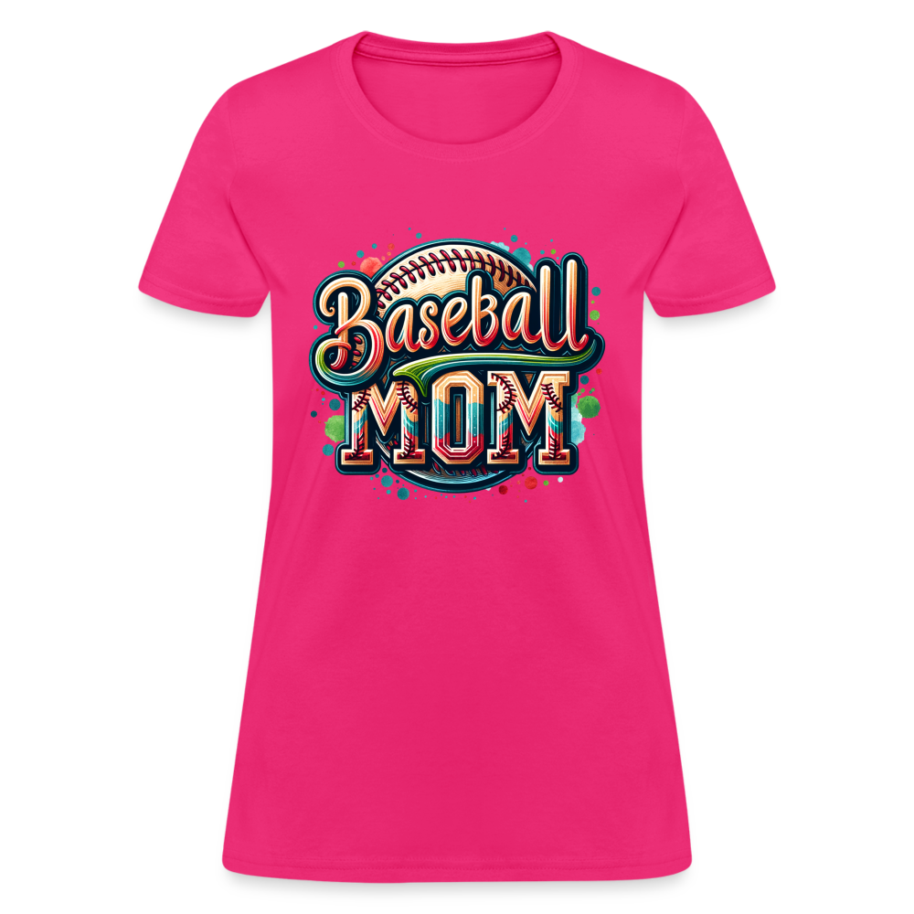 Baseball Mom Women's T-Shirt - fuchsia