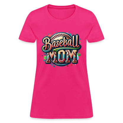 Baseball Mom Women's T-Shirt - fuchsia