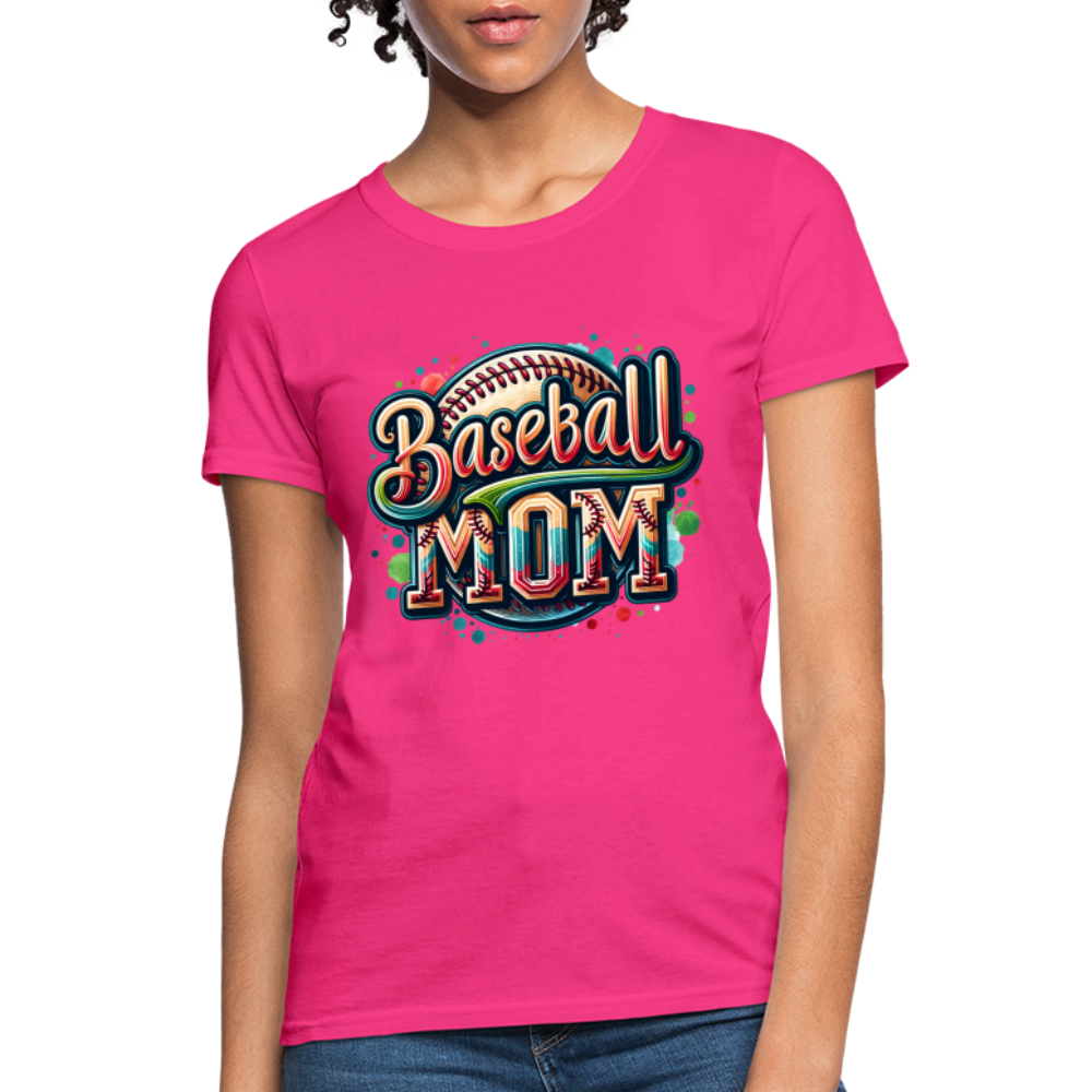 Baseball Mom Women's T-Shirt - fuchsia