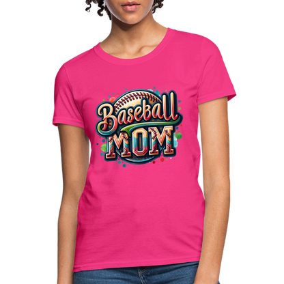 Baseball Mom Women's T-Shirt - fuchsia