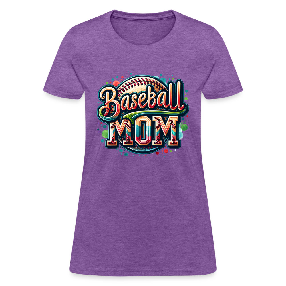 Baseball Mom Women's T-Shirt - purple heather