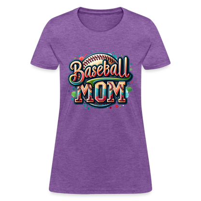 Baseball Mom Women's T-Shirt - purple heather