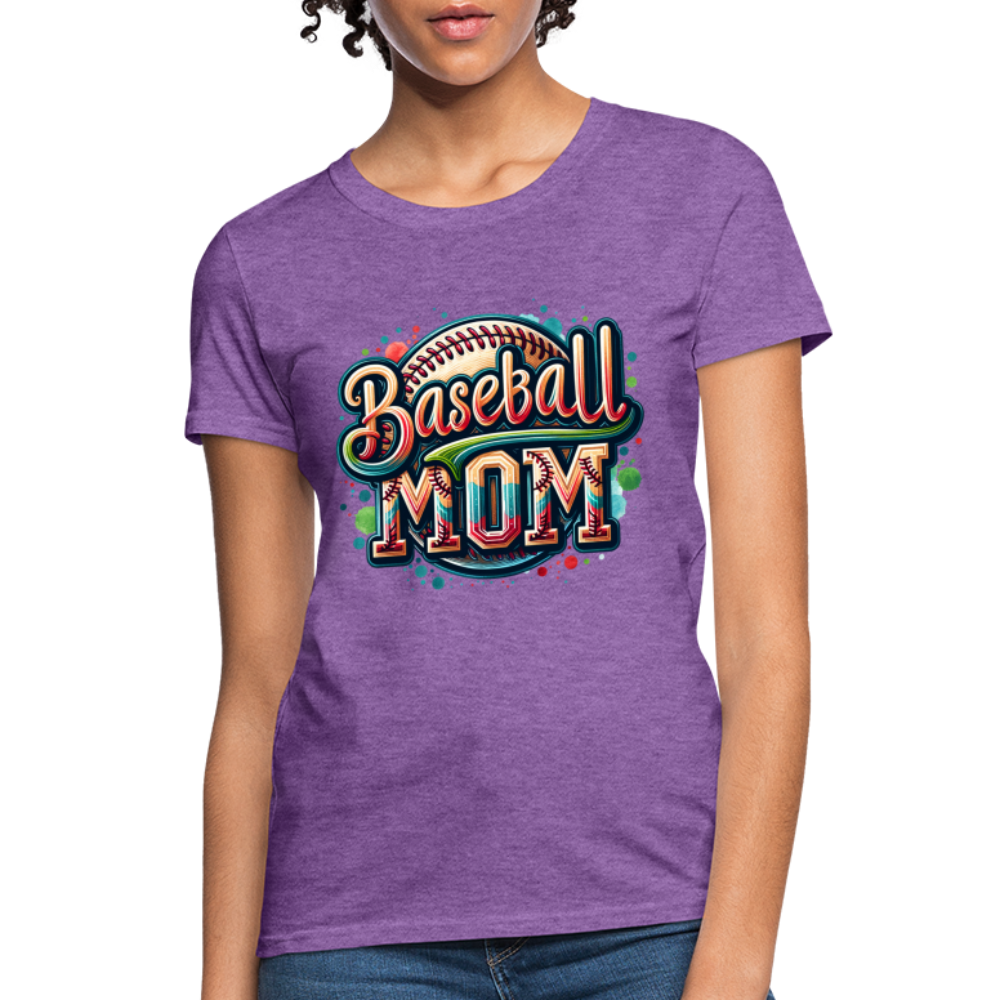 Baseball Mom Women's T-Shirt - purple heather