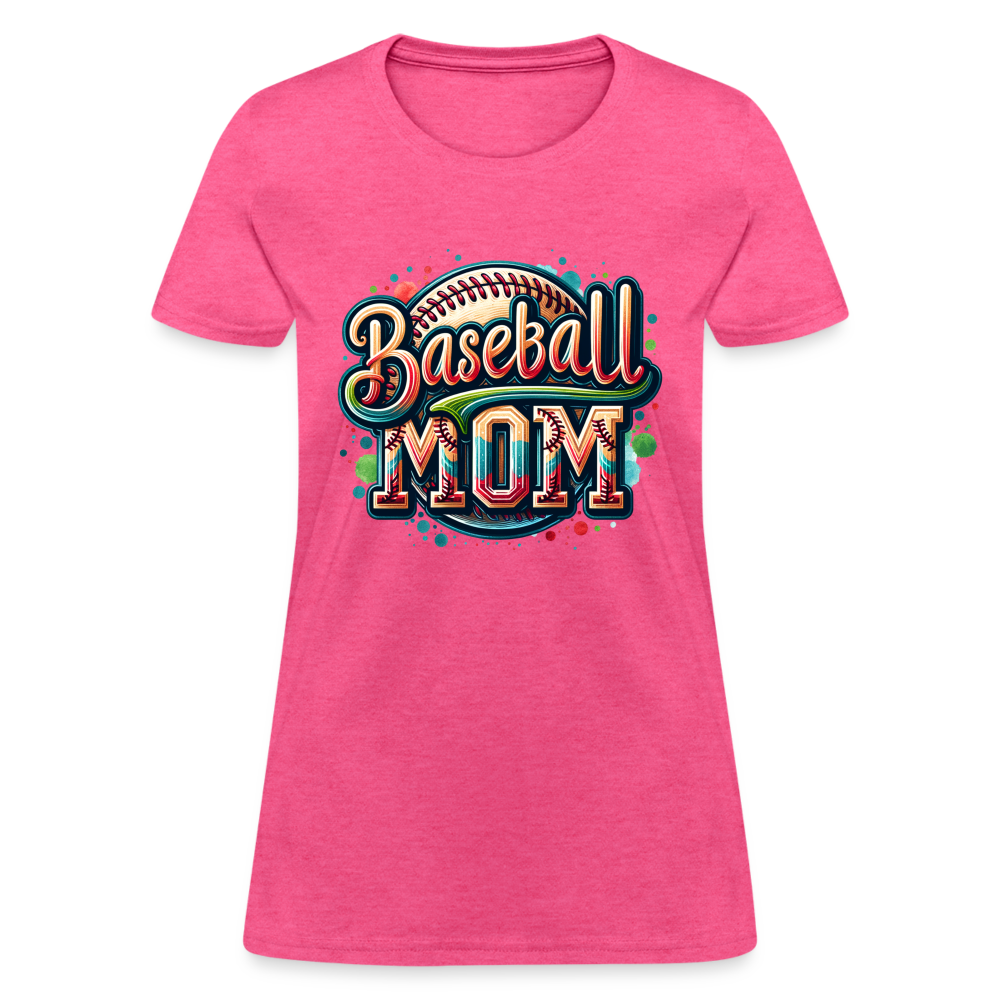 Baseball Mom Women's T-Shirt - heather pink