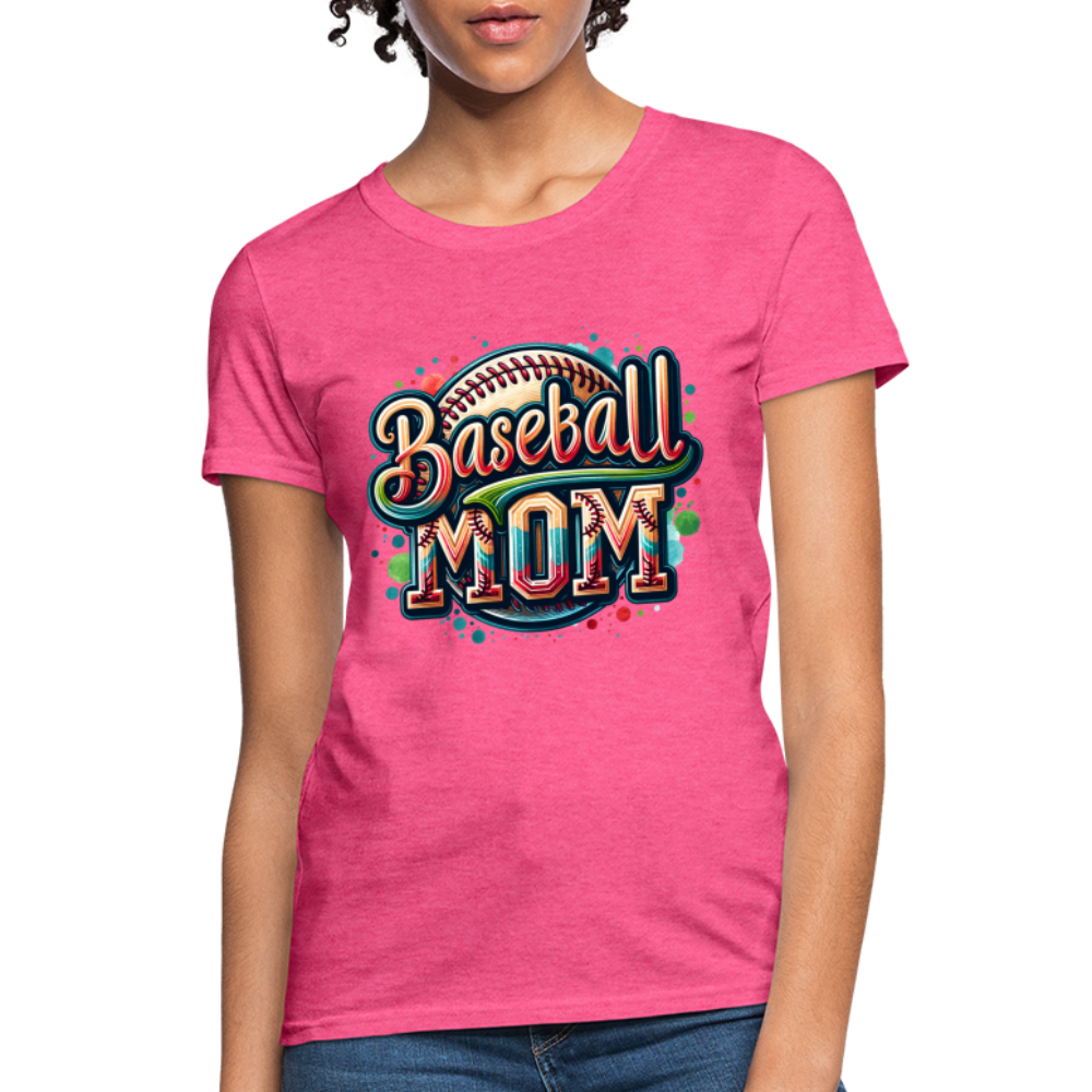 Baseball Mom Women's T-Shirt - heather pink