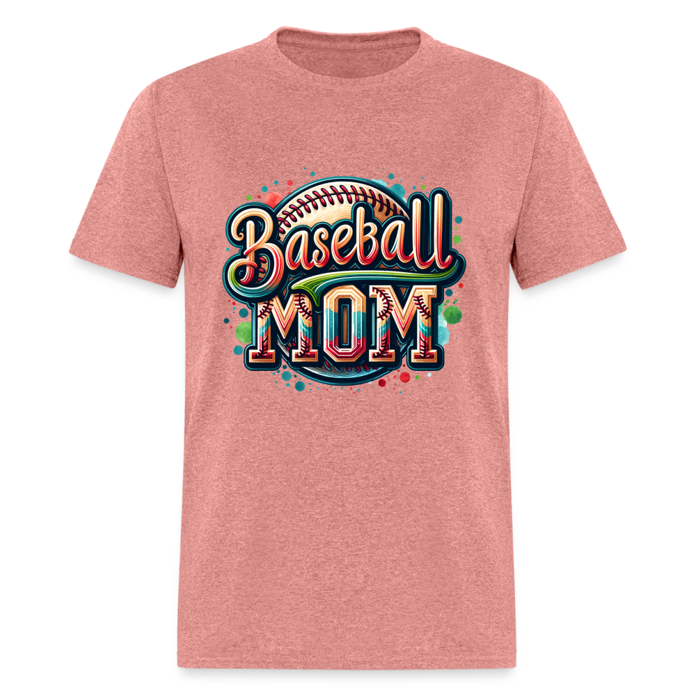 Baseball Mom T-Shirt - heather mauve