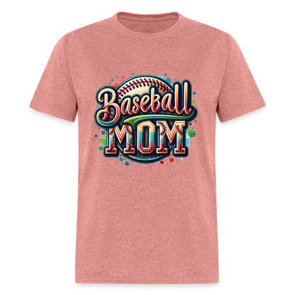 Baseball Mom T-Shirt - heather mauve